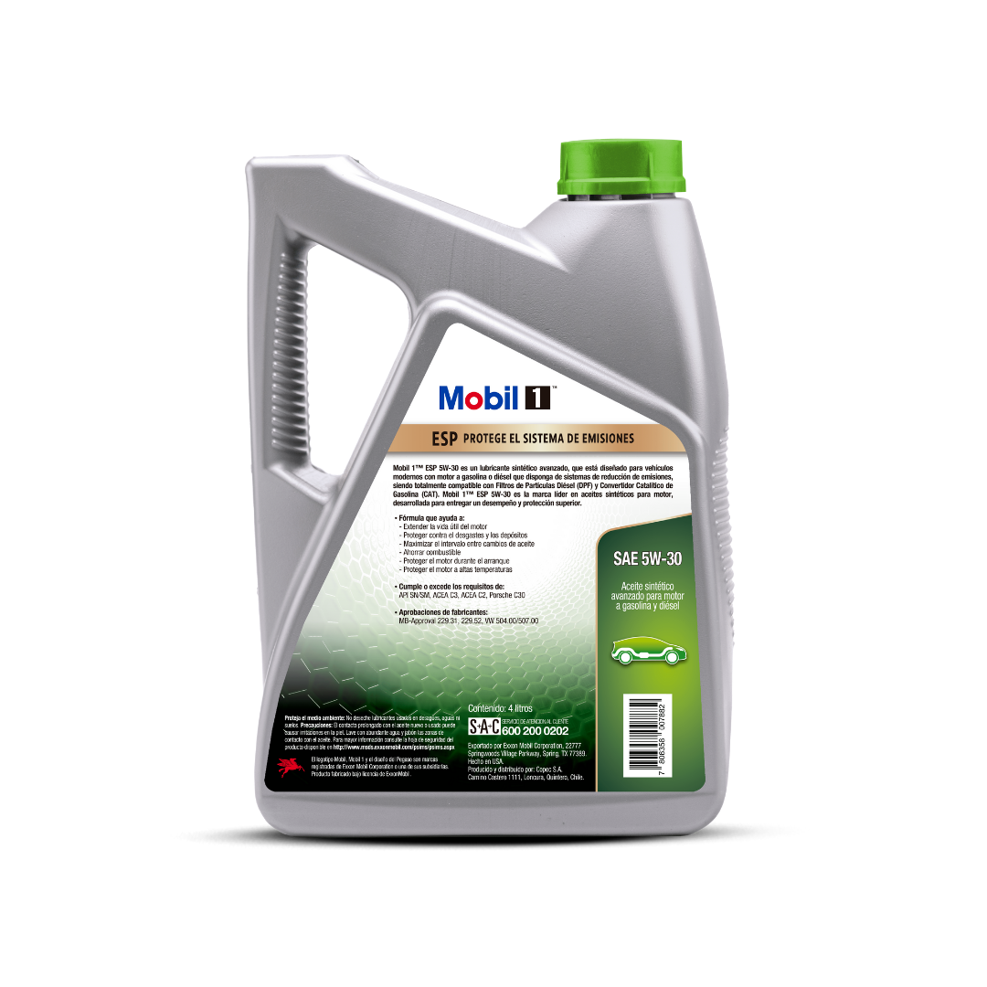 Aceite Sintético Mobil 1 ESP 5W-30 4 Litros