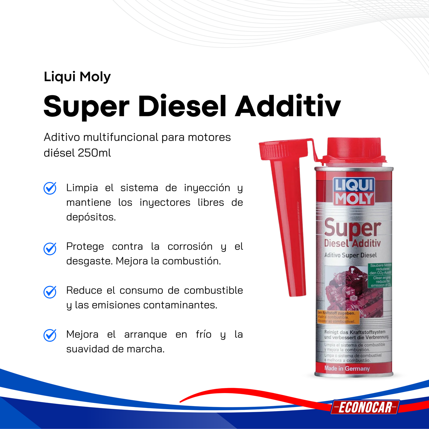 Limpiador Sistema de Combustible Liqui Moly Super Diesel Additive 250 ml