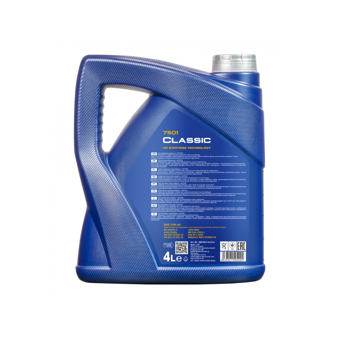 Aceite Sintético Mannol Classic 10W-40 4L